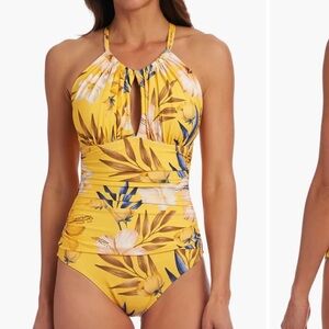 LA BLANCA Belle High Neck Mio One-Piece Swimsuit (14)